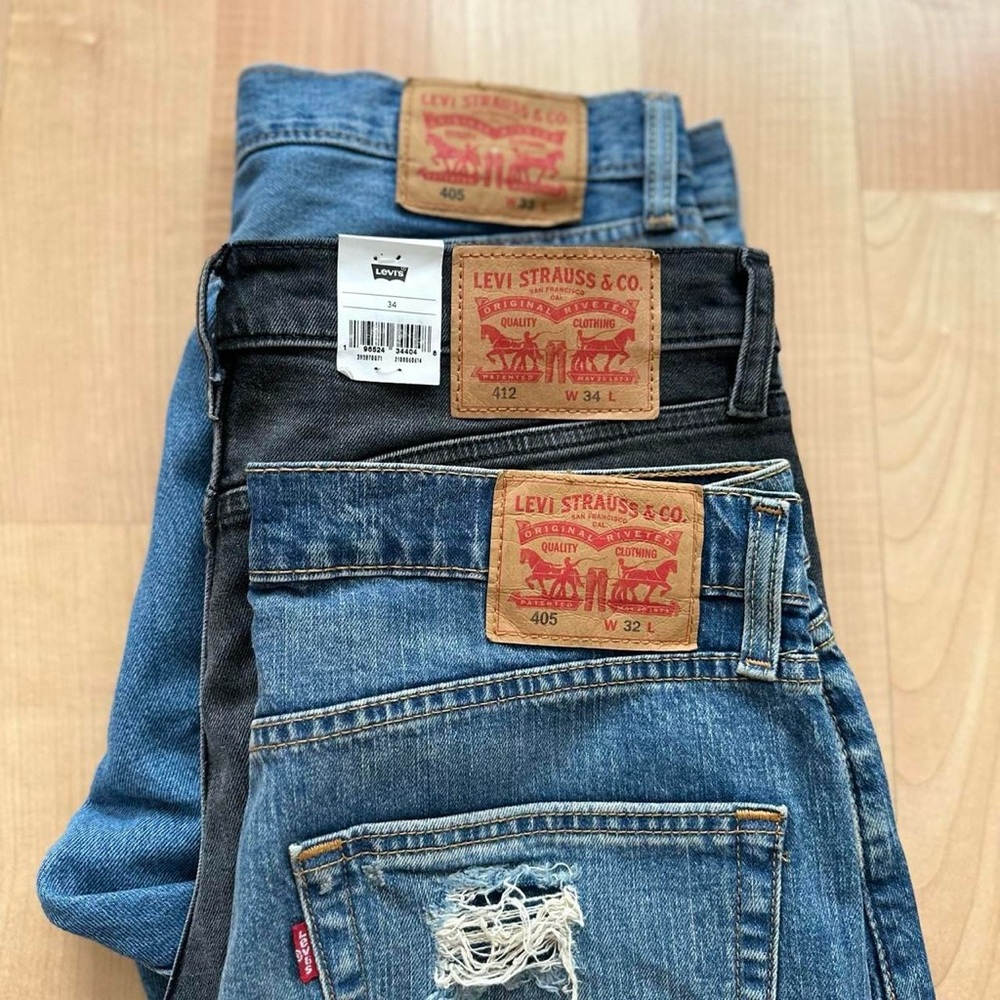 Levi's Men's Blue and Black Jeans